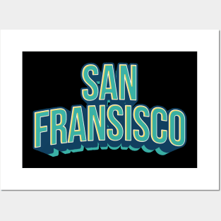 San Fransisco Typography Design Posters and Art